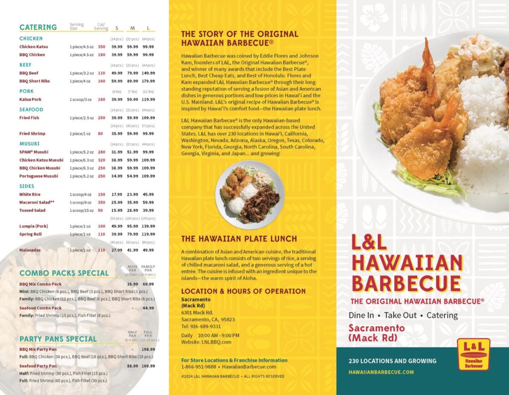 Popular Menu Items on the L&L Barbecue Menu